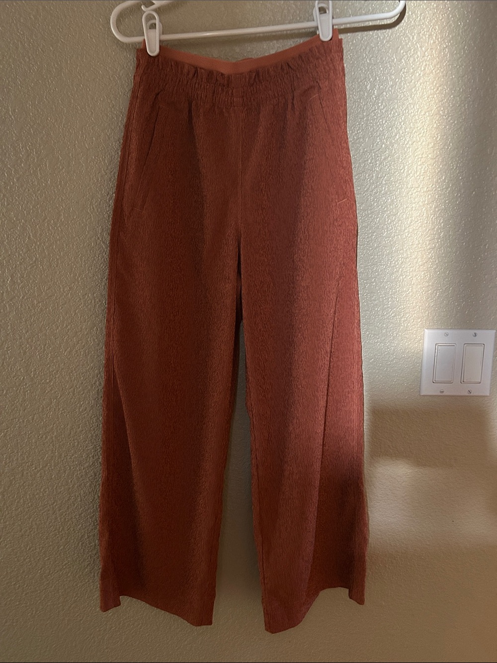 Athleta Wide-Leg Ankle Pants in Rust